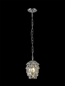 Coniston Polished Chrome Crystal Ceiling Lights Diyas Single Crystal Pendants